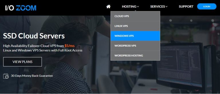 IO Zoom美国 VPS 首页